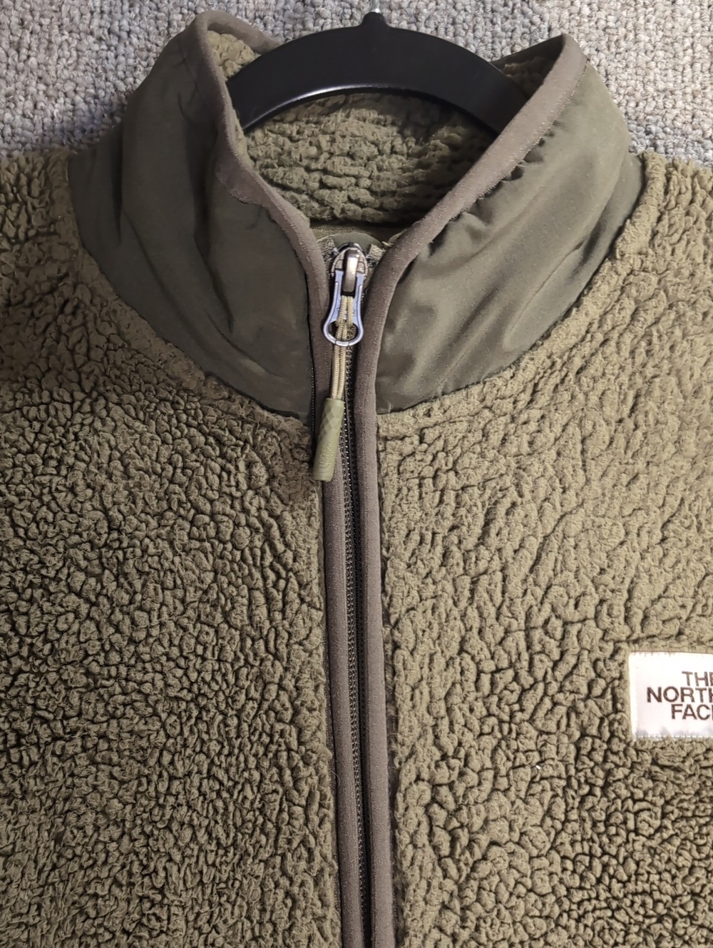 The North Face Cabin Fleece Campshire Full-Zip Jacket Size Small in Olive Green - Picture 5 of 12